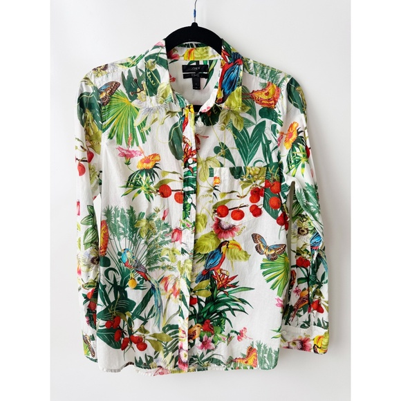 J.Crew x Ratti Cotton Button Up Boy Shirt Into the Wild Jungle Theme 6 - Picture 3 of 7